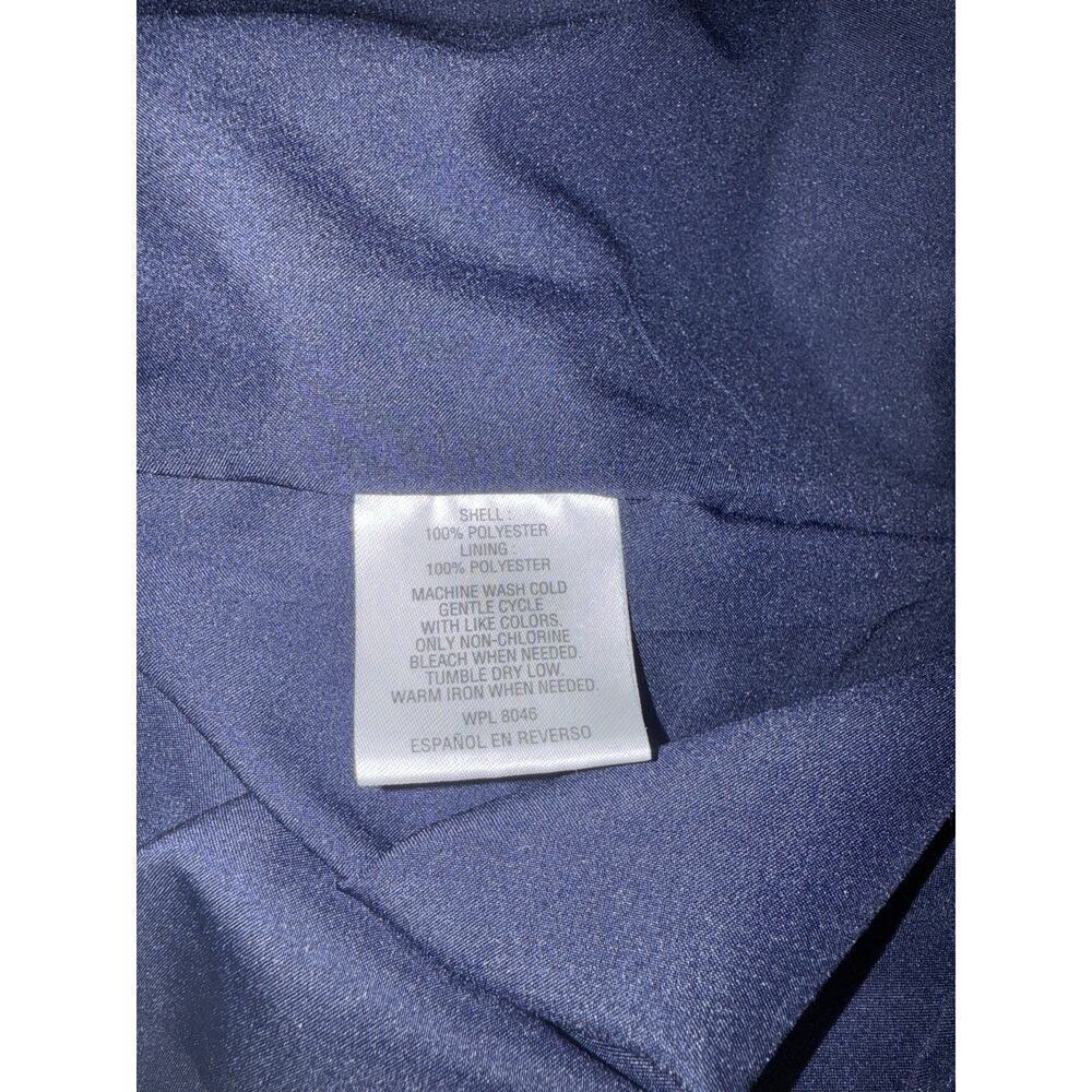 Maison Jules Women’s Floral Ruffle Hem Dress Navy Orange Print Size 12 - Picture 9 of 9